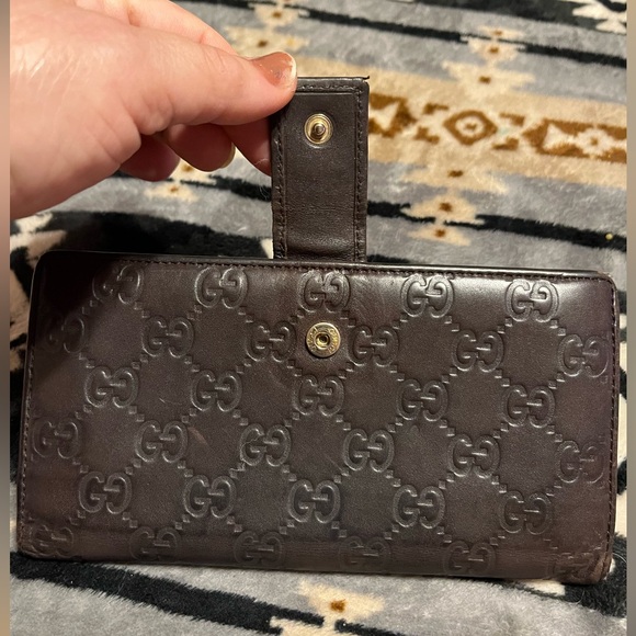 GUCCI RaRe Vintage GG Guccissima Continental Brown Wallet - Picture 6 of 16